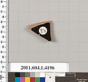 Terracotta fragment of a kylix (drinking cup), Terracotta, Greek, Attic