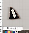 Terracotta fragment of a kylix (drinking cup), Terracotta, Greek, Attic