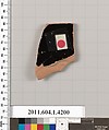 Terracotta fragment of a kylix (drinking cup), Terracotta, Greek, Attic