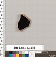 Terracotta fragment of a kylix (drinking cup), Terracotta, Greek, Attic
