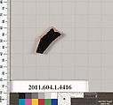 Terracotta fragment of a kylix (drinking cup), Terracotta, Greek, Attic