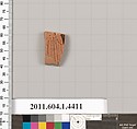 Terracotta fragment of a kylix (drinking cup), Terracotta, Greek, Attic