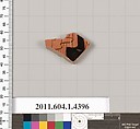 Terracotta fragment of a kylix (drinking cup), Terracotta, Greek, Attic