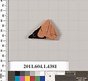 Terracotta fragment of a kylix (drinking cup), Terracotta, Greek, Attic