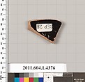 Terracotta fragment of a kylix (drinking cup), Terracotta, Greek, Attic