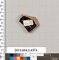 Terracotta fragment of a kylix (drinking cup), Terracotta, Greek, Attic