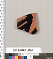 Terracotta fragment of a kylix (drinking cup), Terracotta, Greek, Attic