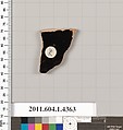 Terracotta fragment of a kylix (drinking cup), Terracotta, Greek, Attic