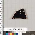 Terracotta fragment of a kylix (drinking cup), Terracotta, Greek, Attic