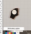 Terracotta fragment of a kylix (drinking cup), Terracotta, Greek, Attic