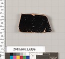 Terracotta fragment of a kylix (drinking cup), Terracotta, Greek, Attic