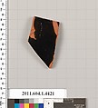 Terracotta fragment of a kylix (drinking cup), Terracotta, Greek, Attic
