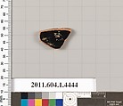 Terracotta fragment of a kylix (drinking cup), Terracotta, Greek, Attic