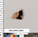 Terracotta fragment of a kylix (drinking cup), Terracotta, Greek, Attic