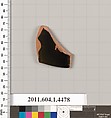 Terracotta fragment of a kylix (drinking cup), Terracotta, Greek, Attic