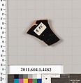 Terracotta fragment of a kylix (drinking cup), Terracotta, Greek, Attic