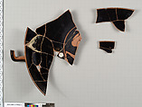 Terracotta rim fragments of a kylix (drinking cup), Terracotta, Greek, Attic