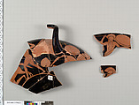 Terracotta rim fragments of a kylix (drinking cup), Terracotta, Greek, Attic