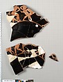 Terracotta fragments of a kylix (drinking cup), Attributed to Epiktetos [DvB], Terracotta, Greek, Attic