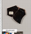 Terracotta fragment of a kylix (drinking cup), Terracotta, Greek, Attic