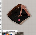 Terracotta fragment of a kylix (drinking cup), Terracotta, Greek, Attic
