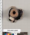 Terracotta fragment of a kylix (drinking cup), Terracotta, Greek, Attic