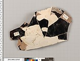 Terracotta fragment of a kylix (drinking cup), Terracotta, Greek, Attic