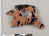 Terracotta fragment of a kylix (drinking cup), Terracotta, Greek, Attic