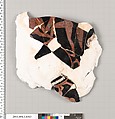 Terracotta fragment of a kylix (drinking cup), Terracotta, Greek, Attic
