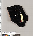 Terracotta fragment of a kylix (drinking cup), Terracotta, Greek, Attic