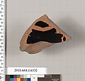 Terracotta fragment of a kylix (drinking cup), Attributed to Onesimos [Dyfri Williams], Terracotta, Greek, Attic
