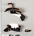 Terracotta fragments of a kylix (drinking cup), Terracotta, Greek, Attic