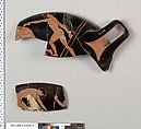 Terracotta rim fragments of a kylix (drinking cup), Terracotta, Greek, Attic