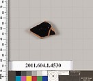 Terracotta fragment of a kylix (drinking cup), Terracotta, Greek, Attic
