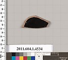 Terracotta fragment of a kylix (drinking cup), Terracotta, Greek, Attic
