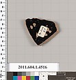 Terracotta fragment of a kylix (drinking cup), Terracotta, Greek, Attic