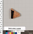 Terracotta fragment of a kylix (drinking cup), Terracotta, Greek, Attic