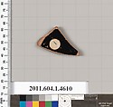 Terracotta fragment of a kylix (drinking cup), Terracotta, Greek, Attic