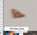 Terracotta fragment of a kylix (drinking cup), Terracotta, Greek, Attic