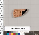 Terracotta fragment of a kylix (drinking cup), Terracotta, Greek, Attic