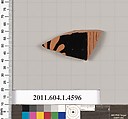 Terracotta fragment of a kylix (drinking cup), Terracotta, Greek, Attic