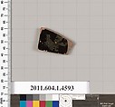 Terracotta fragment of a kylix (drinking cup), Terracotta, Greek, Attic