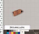 Terracotta fragment of a kylix (drinking cup), Terracotta, Greek, Attic