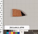 Terracotta fragment of a kylix (drinking cup), Terracotta, Greek, Attic