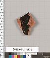 Terracotta fragment of a kylix (drinking cup), Terracotta, Greek, Attic