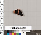 Terracotta fragment of a kylix (drinking cup), Terracotta, Greek, Attic
