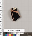 Terracotta fragment of a kylix (drinking cup), Terracotta, Greek, Attic