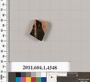 Terracotta fragment of a kylix (drinking cup), Terracotta, Greek, Attic
