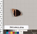 Terracotta fragment of a kylix (drinking cup), Terracotta, Greek, Attic