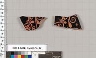 Terracotta fragments of kylikes (drinking cups), Terracotta, Greek, Attic